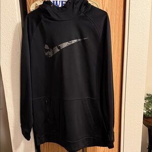 Nike Black Hoodie Dri fit with Camouflage Swoosh